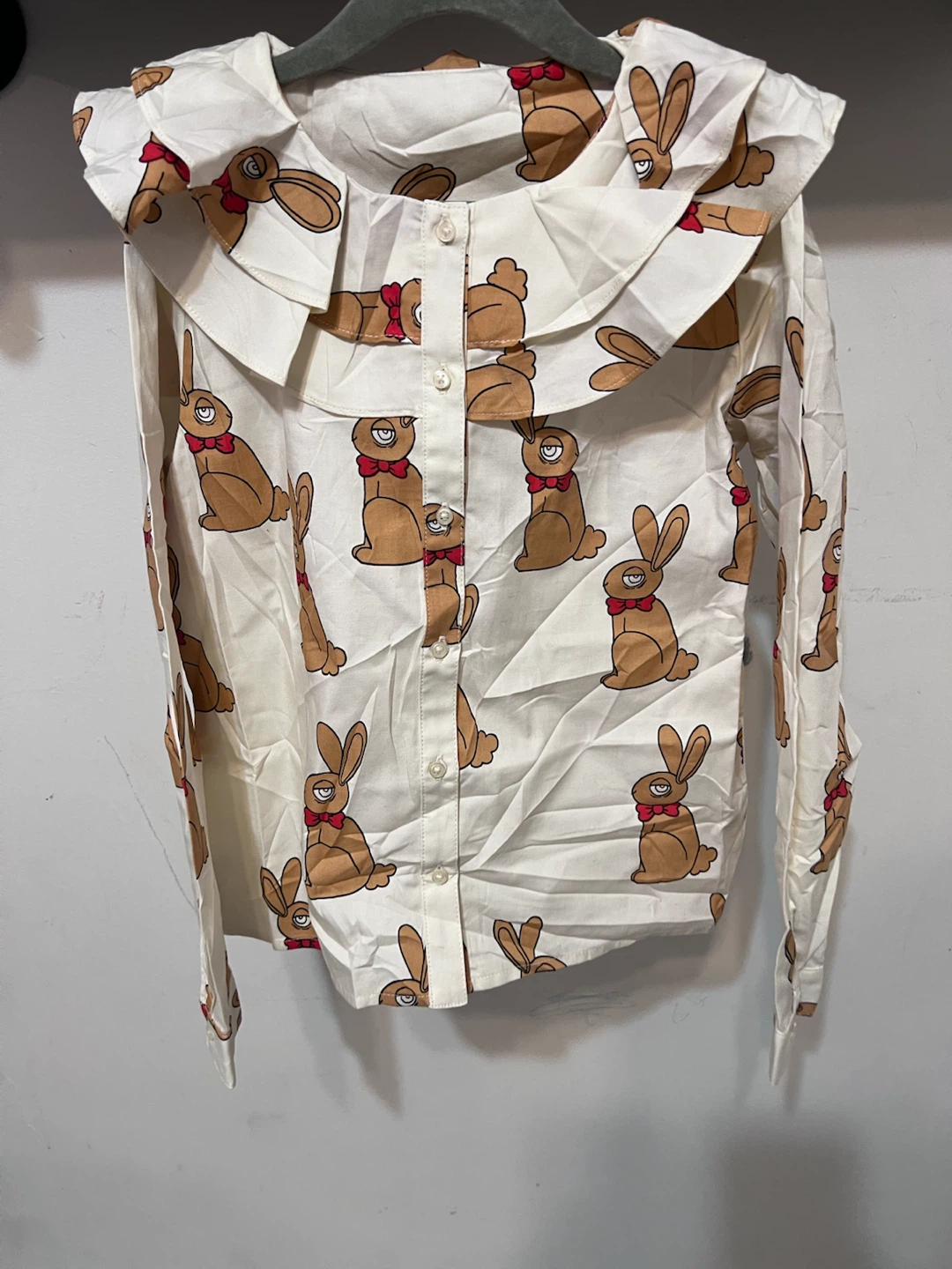 Mini Rodini Rabbit Woven Blouse – (Approx. 7–9 Years)