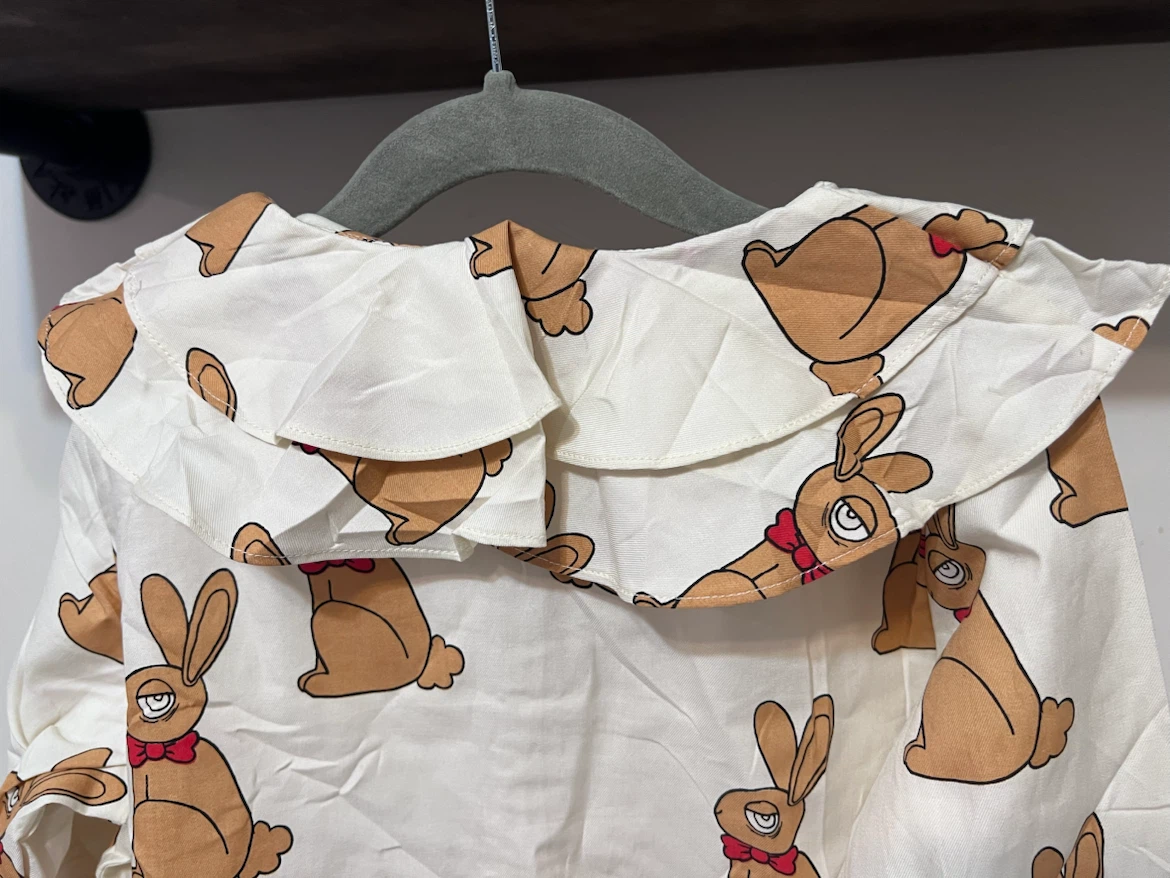 Mini Rodini Rabbit Woven Blouse – (Approx. 7–9 Years) - photo 5