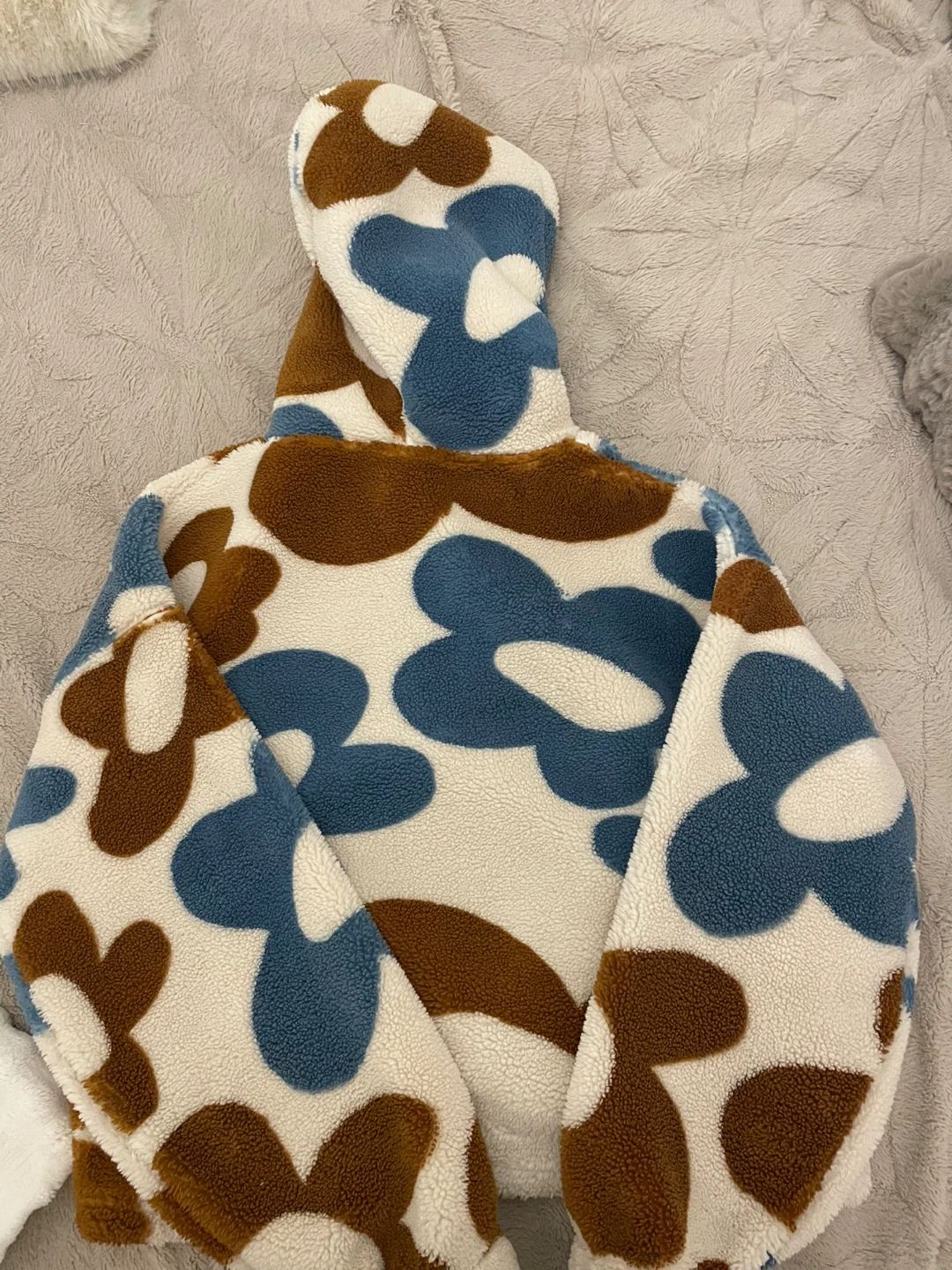 Floral Sherpa Fleece Hoodie - photo 3