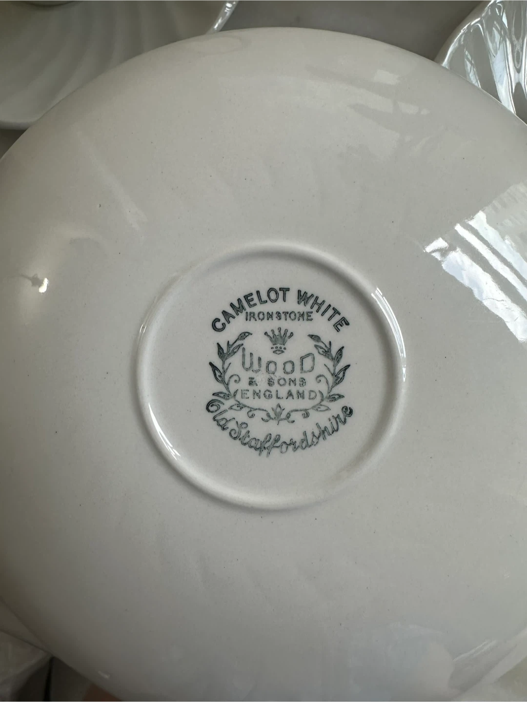 Wood & Sons Camelot White Ironstone Cup and Saucer Set - photo 4