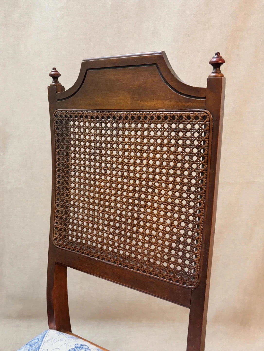 Vintage Wooden Dining Chair with Cane Back - photo 2
