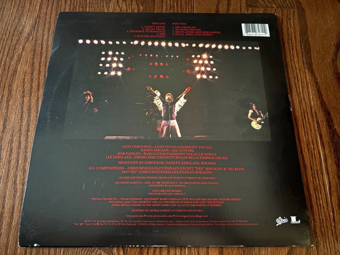 Ozzy Osbourne Blizzard of Ozz Picture Disc Vinyl - photo 2