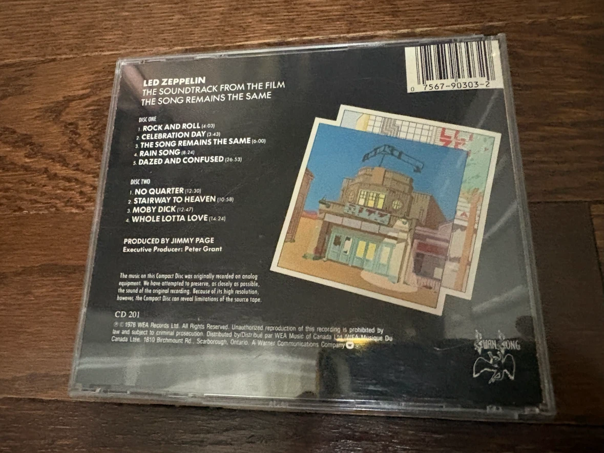 Led Zeppelin The Song Remains The Same CD Soundtrack - photo 2