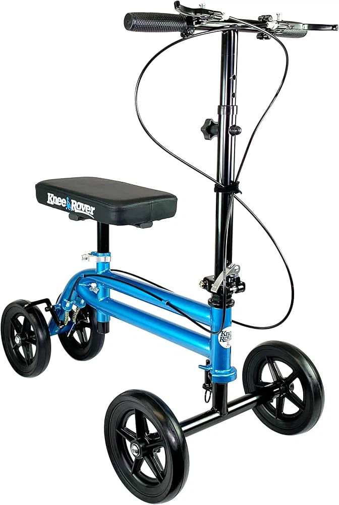Knee Scooter Walker with Brakes (Metallic Blue)