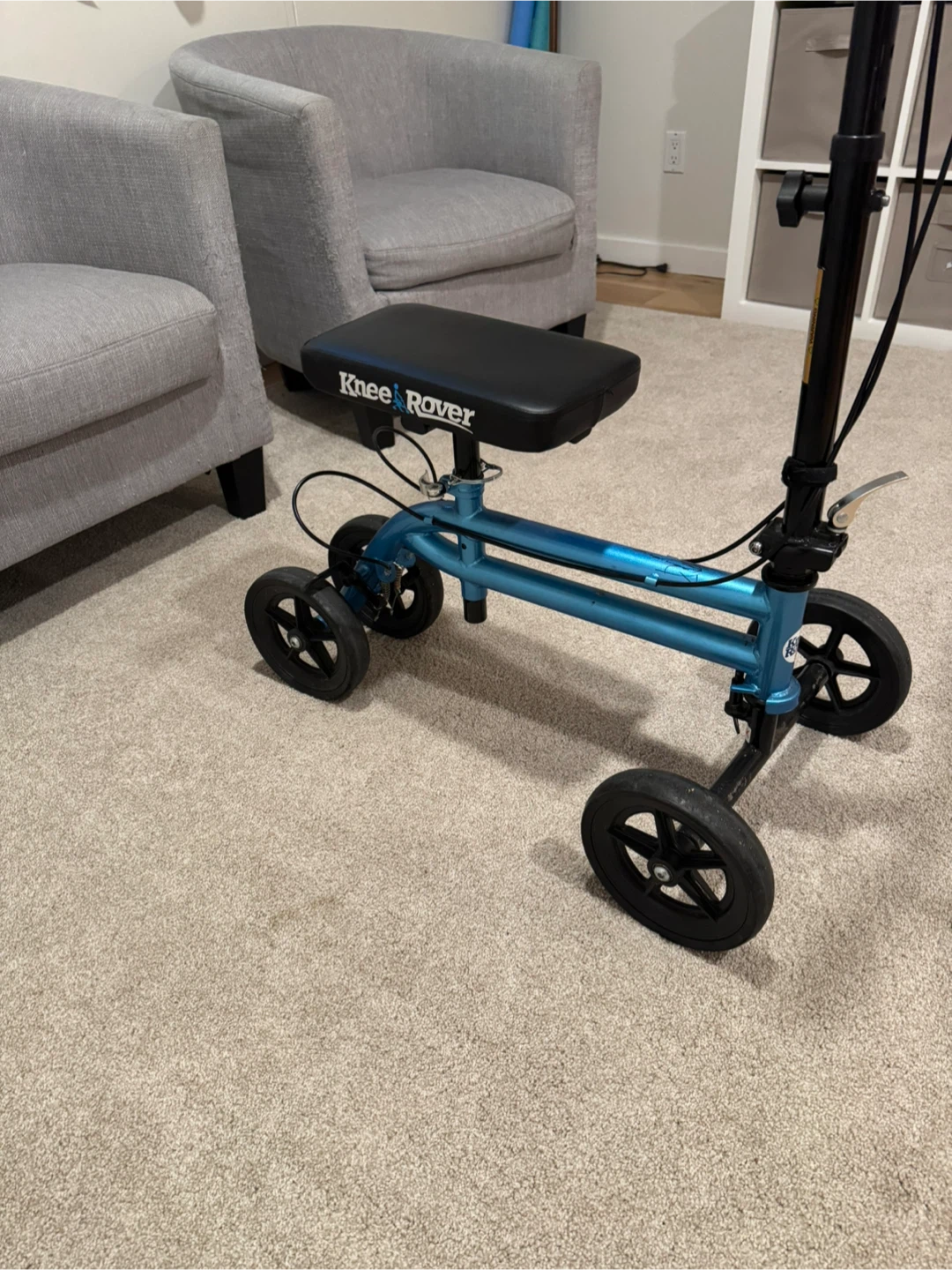 Knee Scooter Walker with Brakes (Metallic Blue) - photo 3