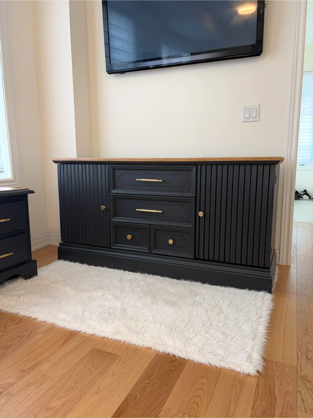 Black Buffet Console Cabinet