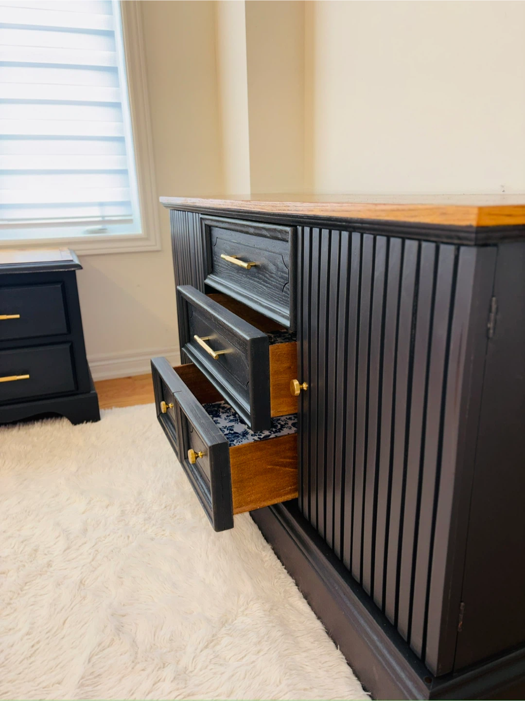 Black Buffet Console Cabinet - photo 2