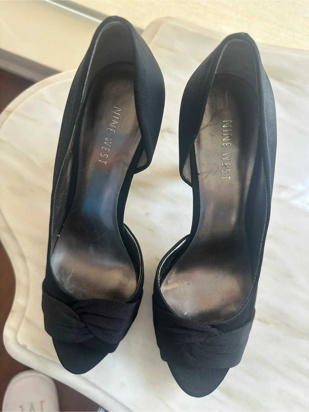 Nine West black open-toe heels - photo 3