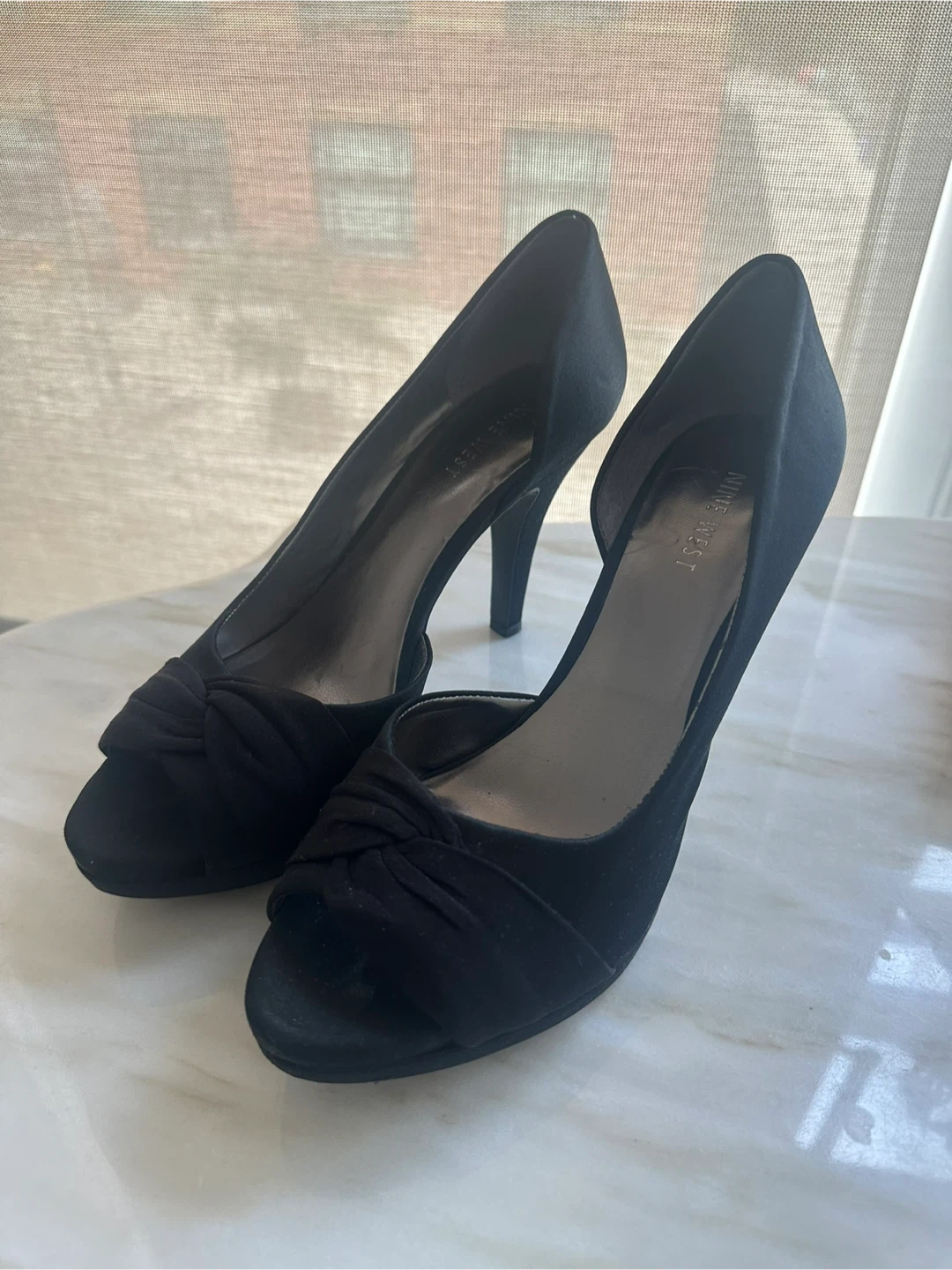 Nine West black open-toe heels - photo 5