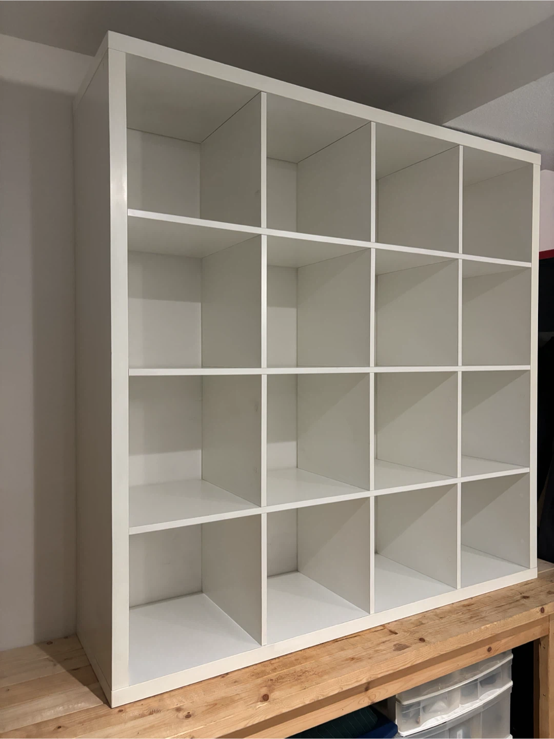 IKEA KALLAX 4x4 Shelf Unit – Includes 4 Fabric Bins - photo 2