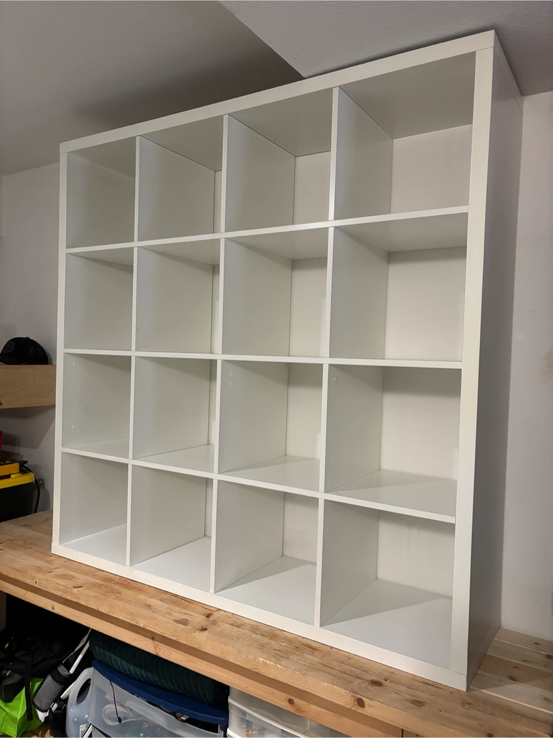 IKEA KALLAX 4x4 Shelf Unit – Includes 4 Fabric Bins - photo 3