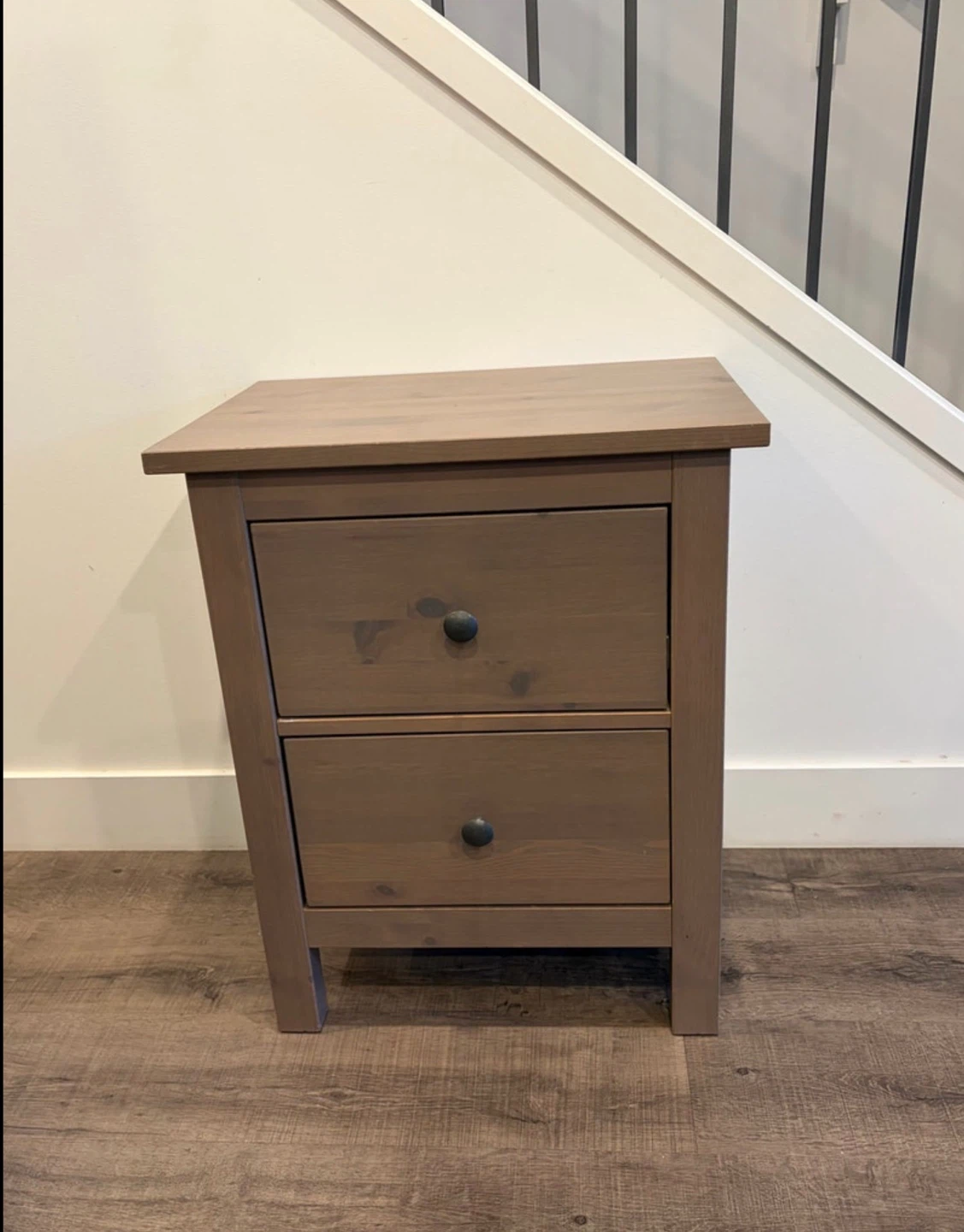 IKEA HEMNES Wooden nightstand in brown - photo 2