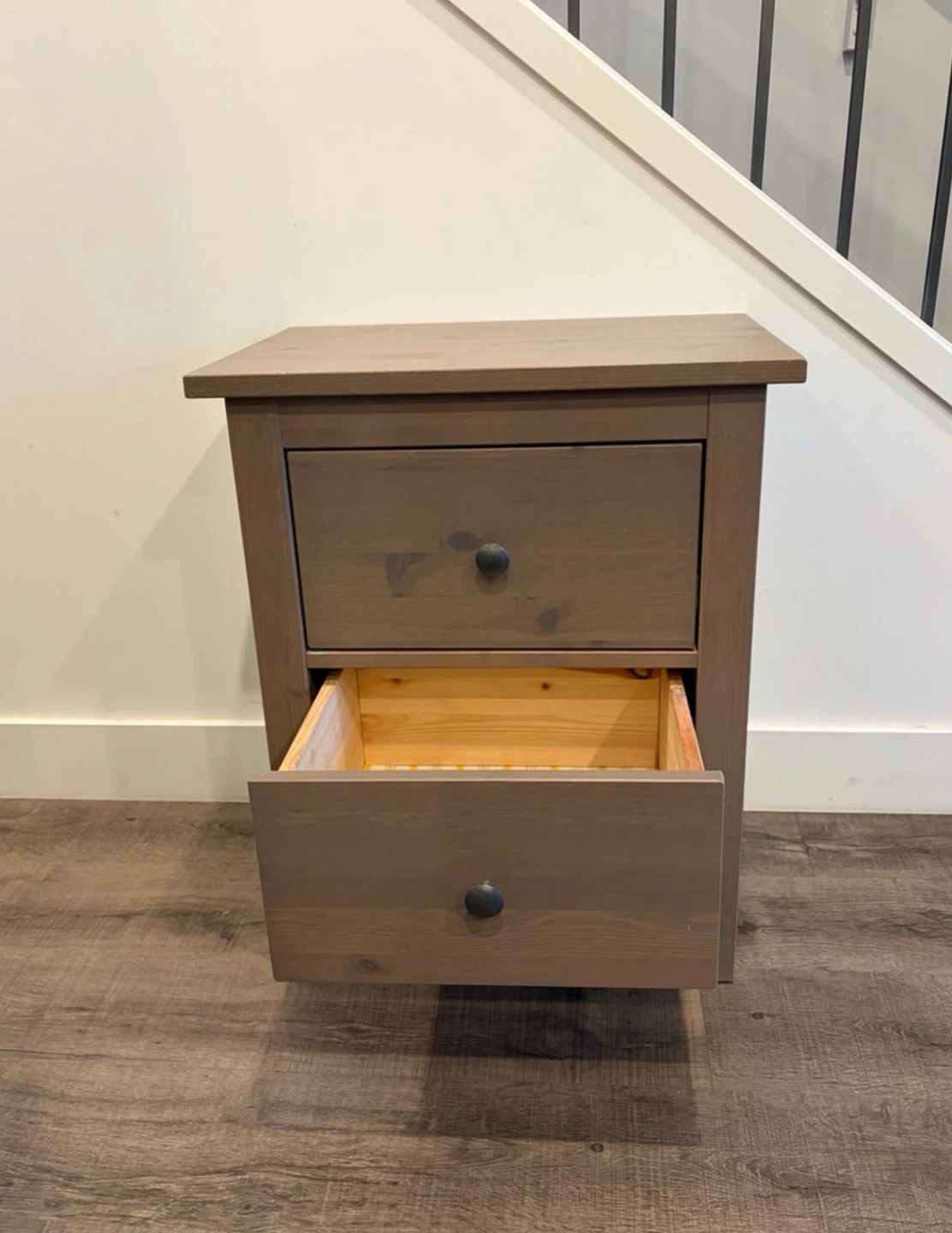 IKEA HEMNES Wooden nightstand in brown - photo 3