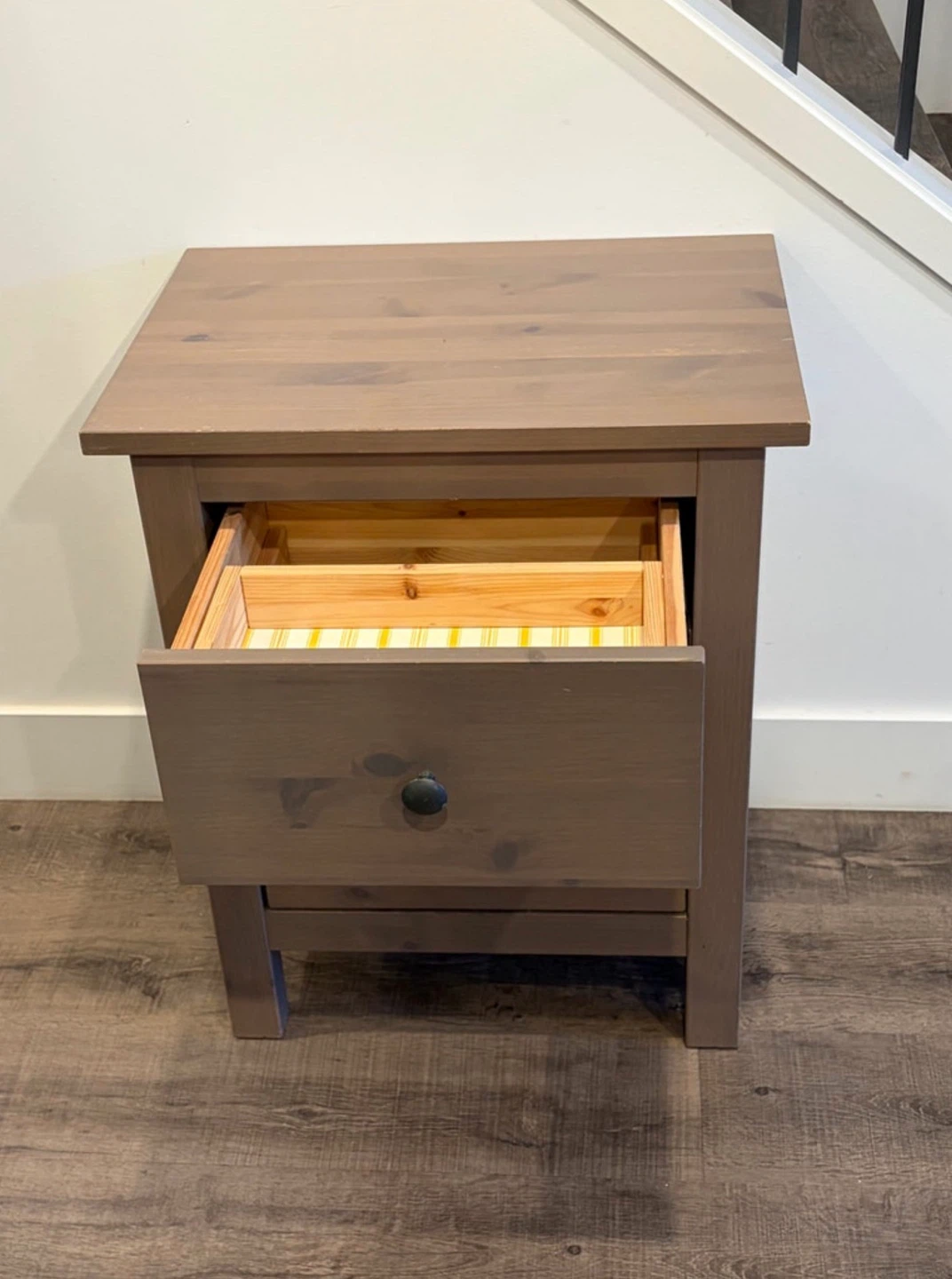 IKEA HEMNES Wooden nightstand in brown - photo 4
