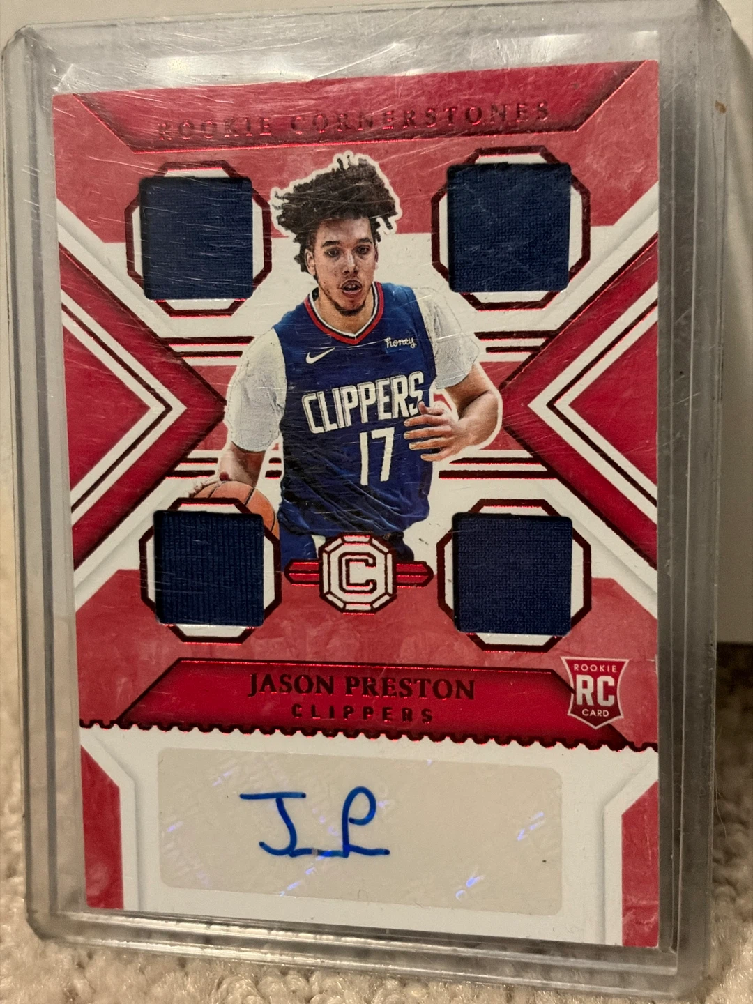 Jason Preston 2021-22 Panini Chronicles Rookie Cornerstones