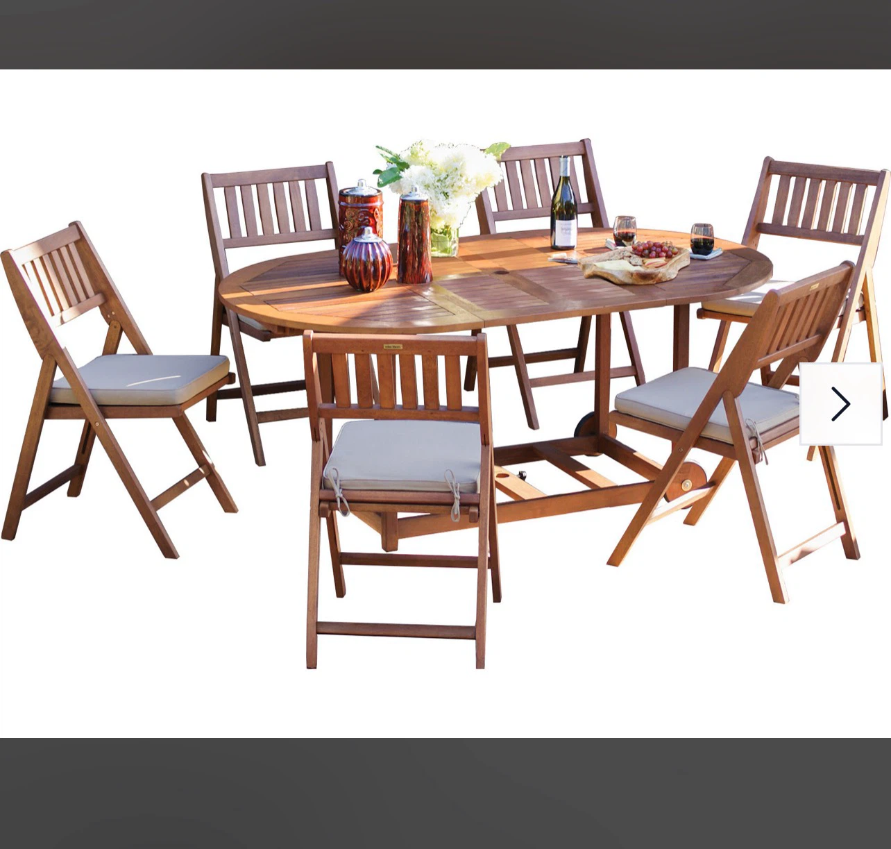 Outdoor Interiors Fold & Store Patio Dining Set
