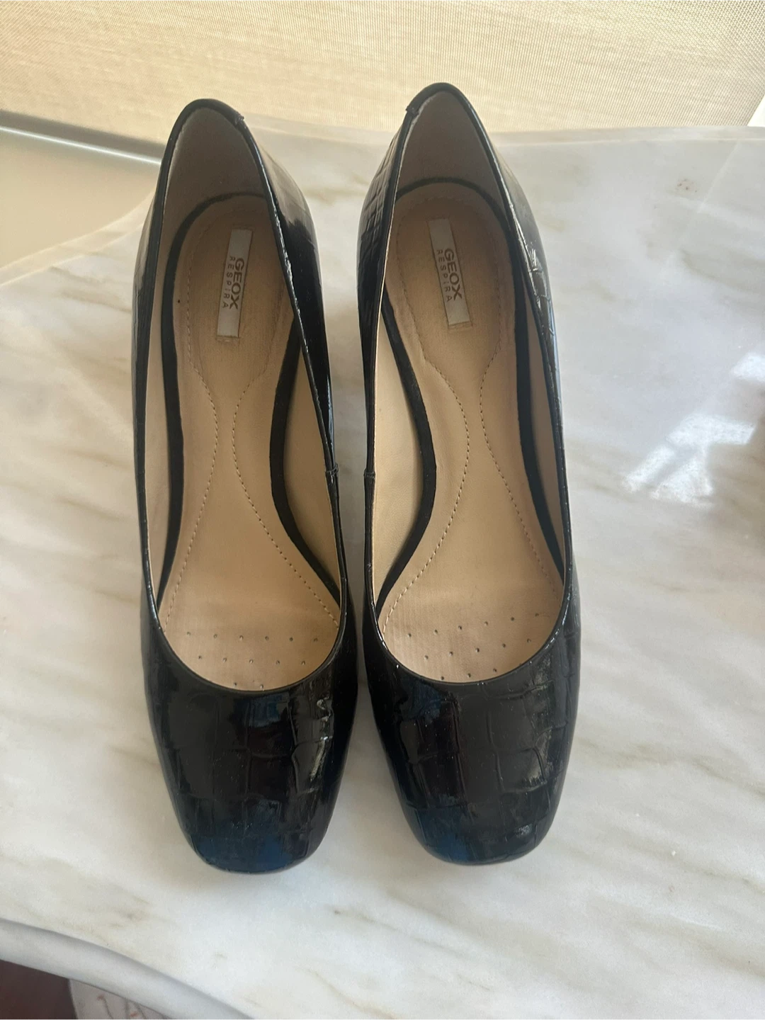 Geox Respira Patent Block Heels