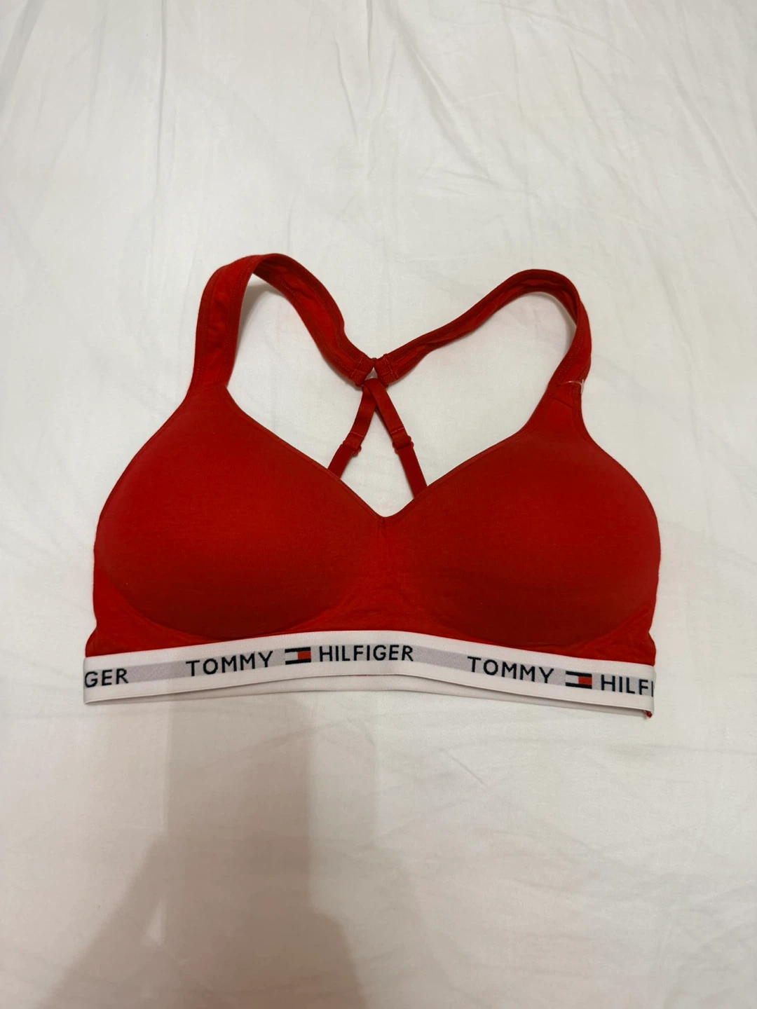 Tommy Hilfiger Red Padded Seamless Racerback Bralette