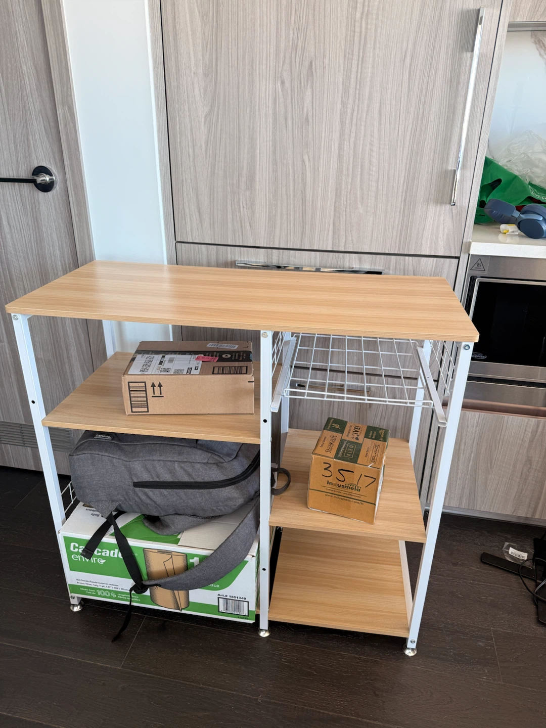 Kitchen Utility Shelf with Storage - photo 2