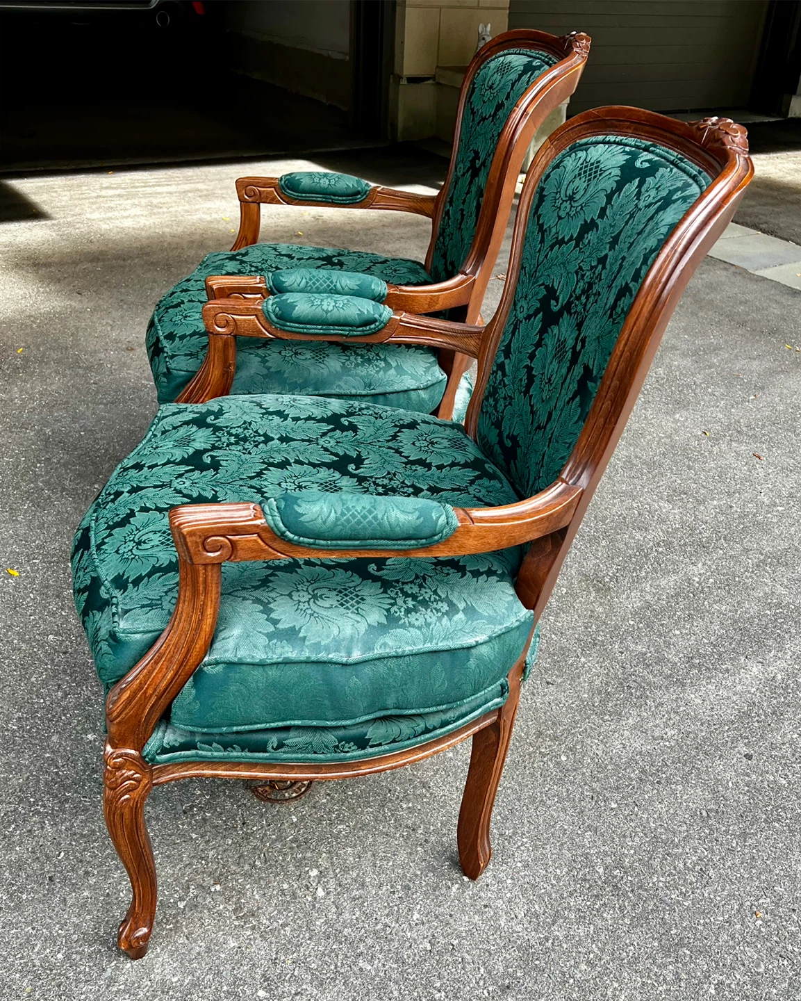 Pair of Vintage Louis XV Style Open Armchairs - photo 3