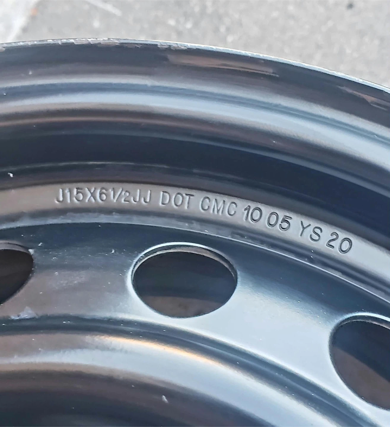 Two 15-inch Black Steel Wheels - photo 3
