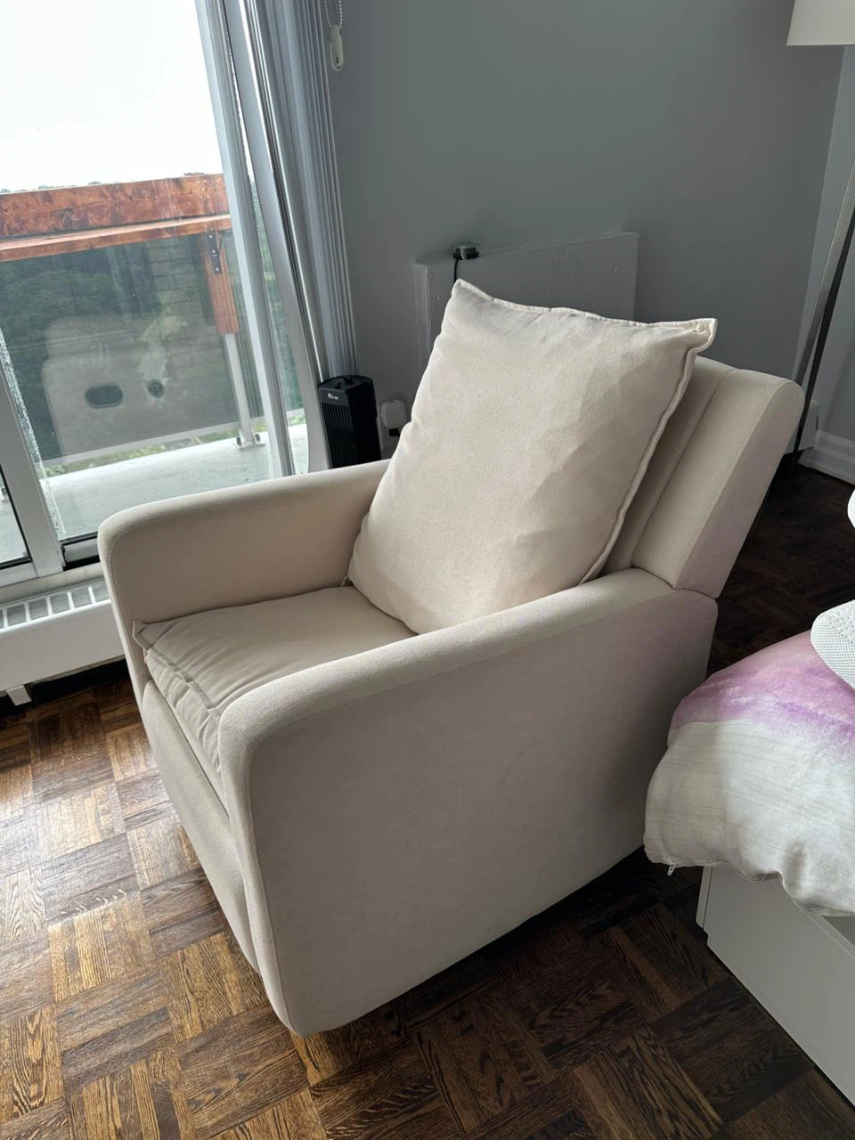 Recliner Glider with USB - Beige Rocking chair - photo 2
