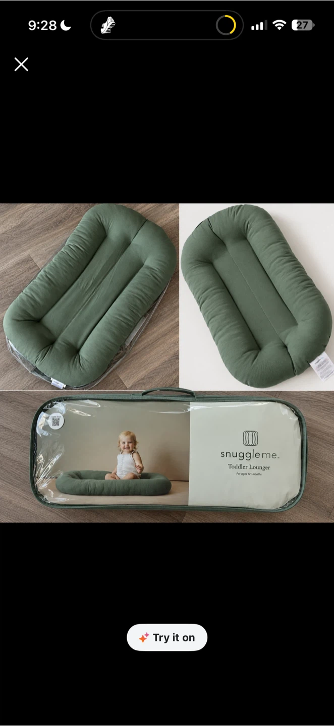 Snuggle Me Organic Toddler Lounger - Green