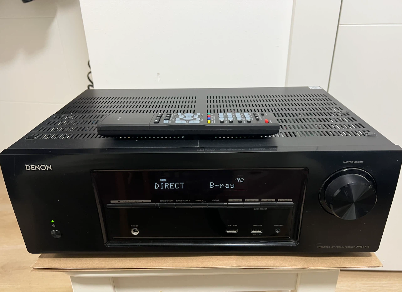 DENON A/V Receiver, 5-HDMI, ROKU, FireStick compatible