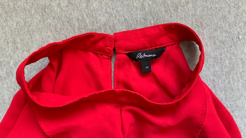 Red Halter Neck Ruffle Dress - Size 2X - photo 3
