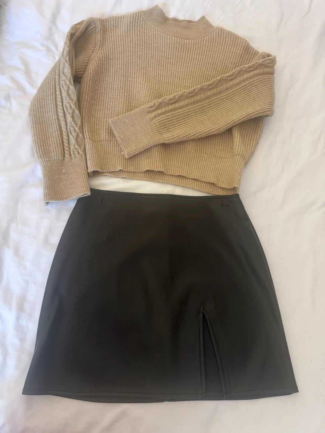 Black Faux Leather Skirt - photo 2