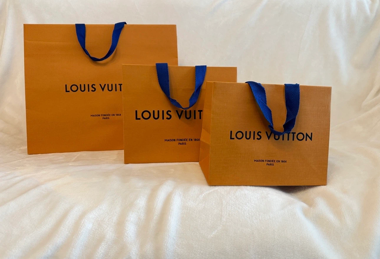 Set of 3 Authentic Louis Vuitton Shopping Bags