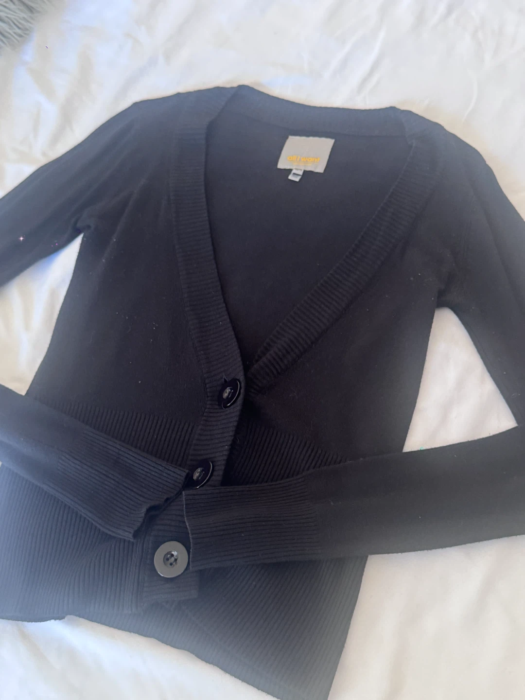 All I Want Black Cardigan
