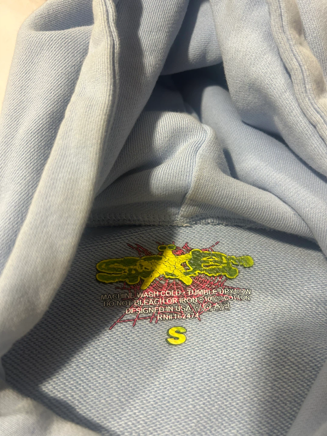 Sp5der Light Blue Hoodie - photo 2