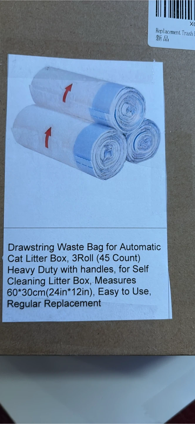 Drawstring Waste Bags for Automatic Cat Litter Box (45 Count)