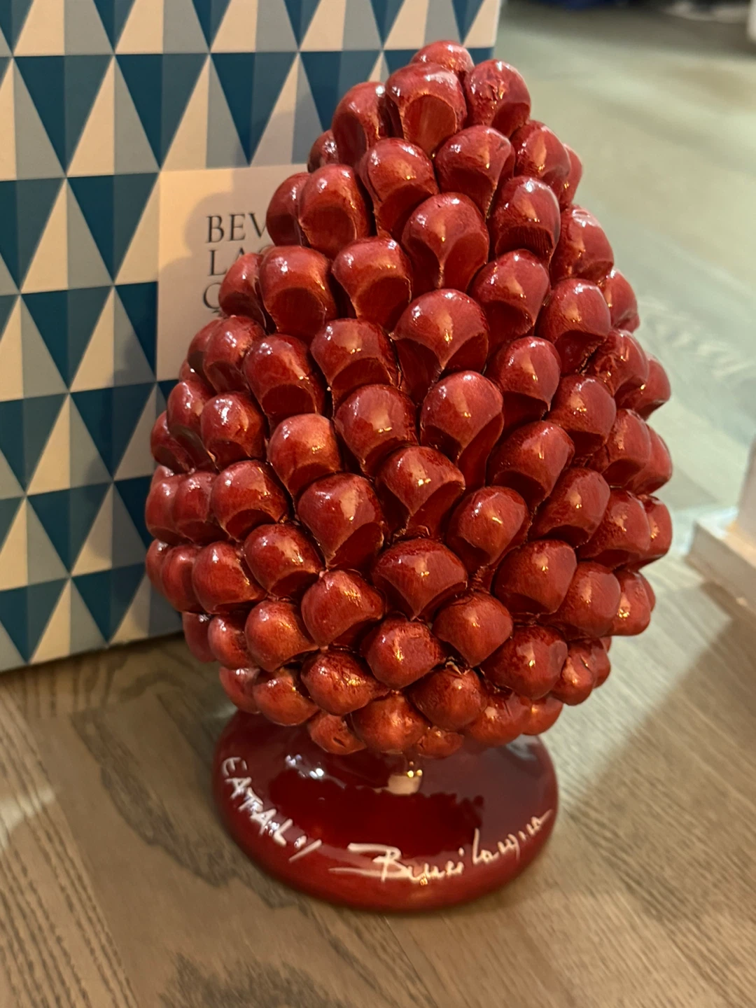 Eately bought Bevilacqua Ceramica Red Pinecone Decor - photo 3