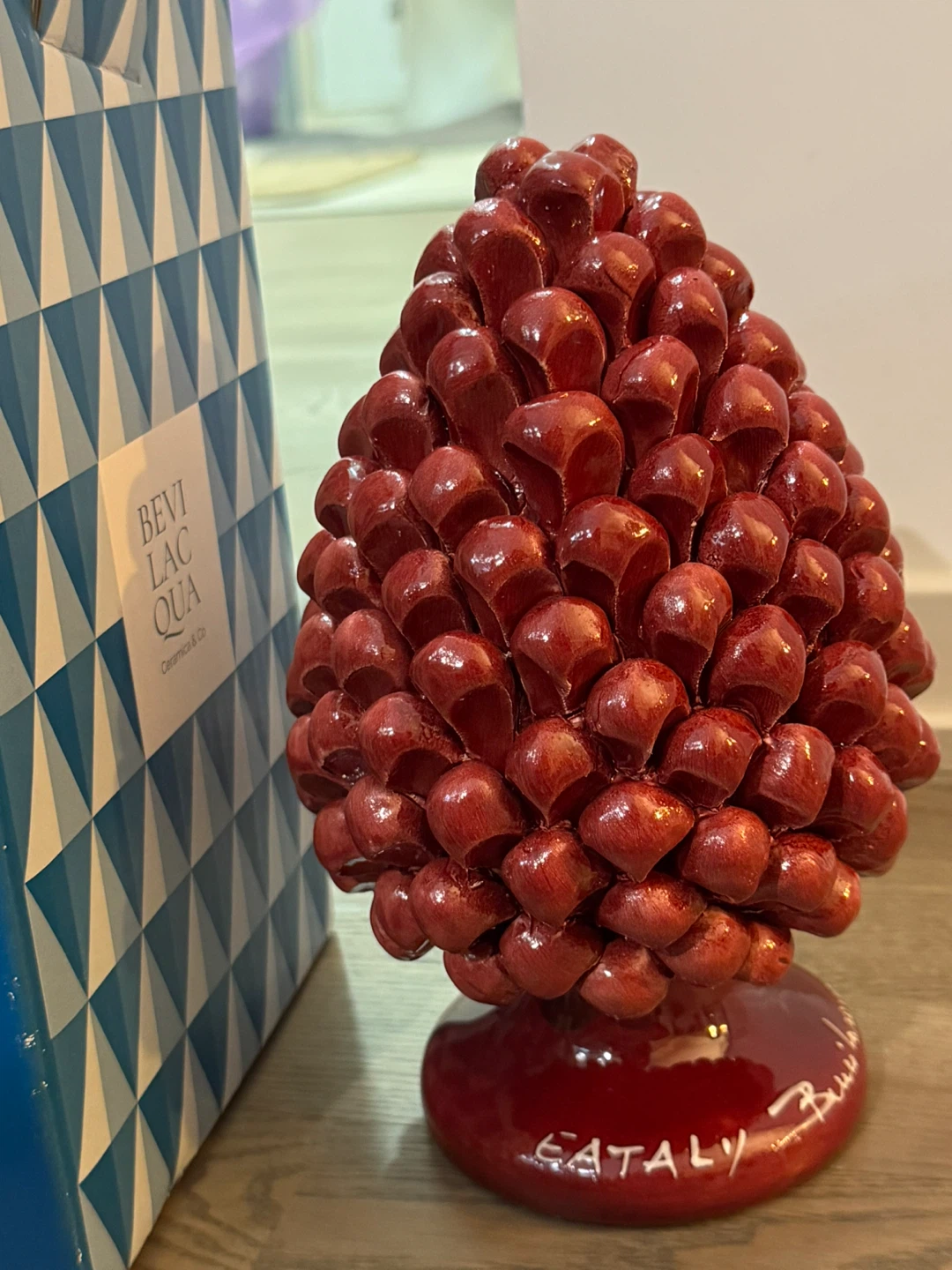 Eately bought Bevilacqua Ceramica Red Pinecone Decor - photo 2