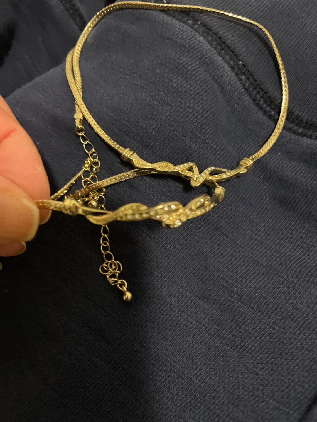 Gold-tone necklace and bracelet set - photo 2
