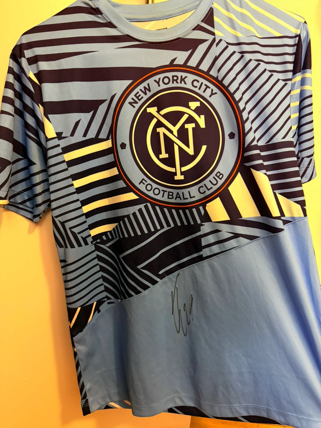 NYCFC Signed Jersey and Soccer Ball