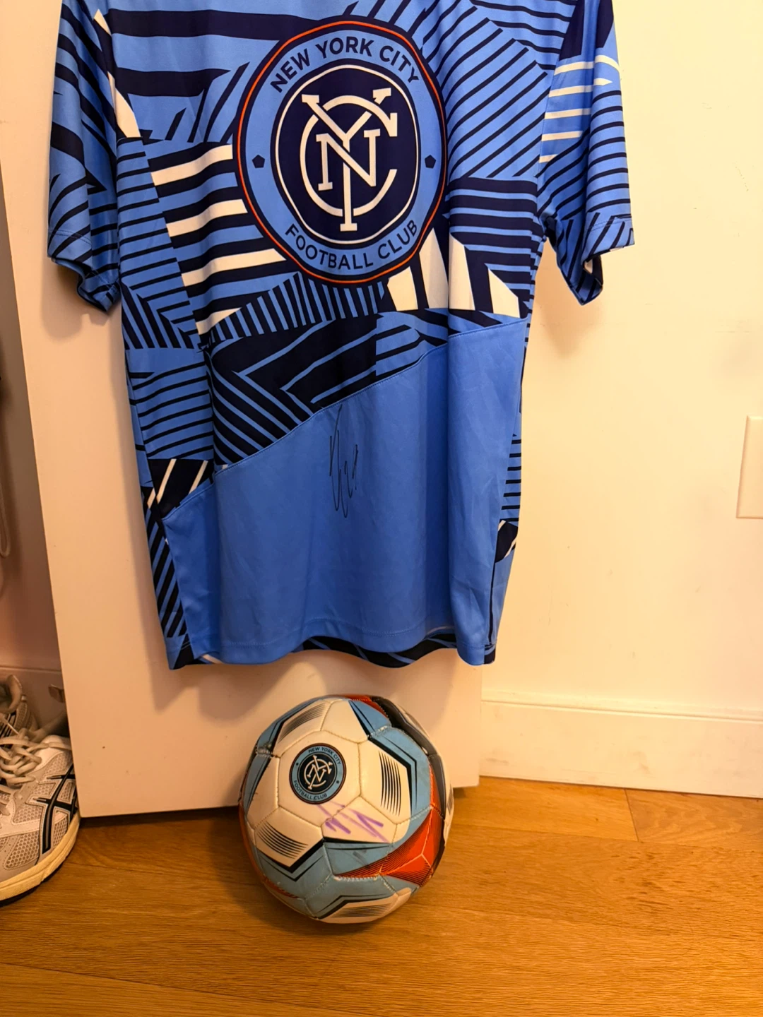 NYCFC Signed Jersey and Soccer Ball - photo 4