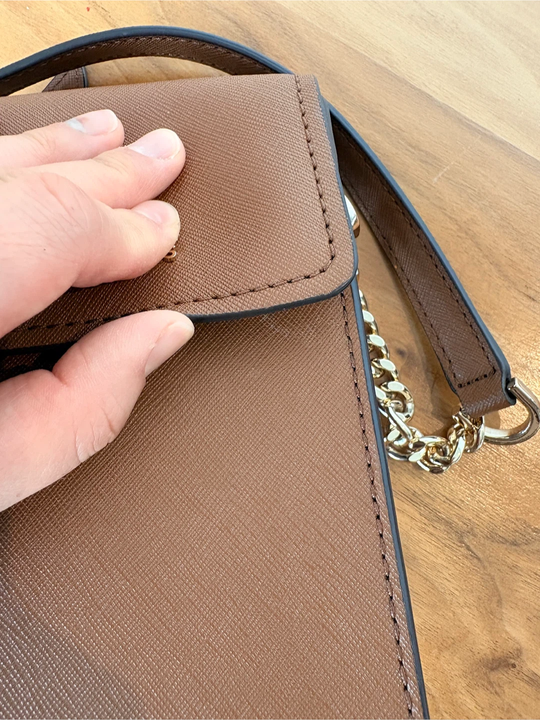 Michael Kors Brown Saffiano Phone Crossbody - photo 3