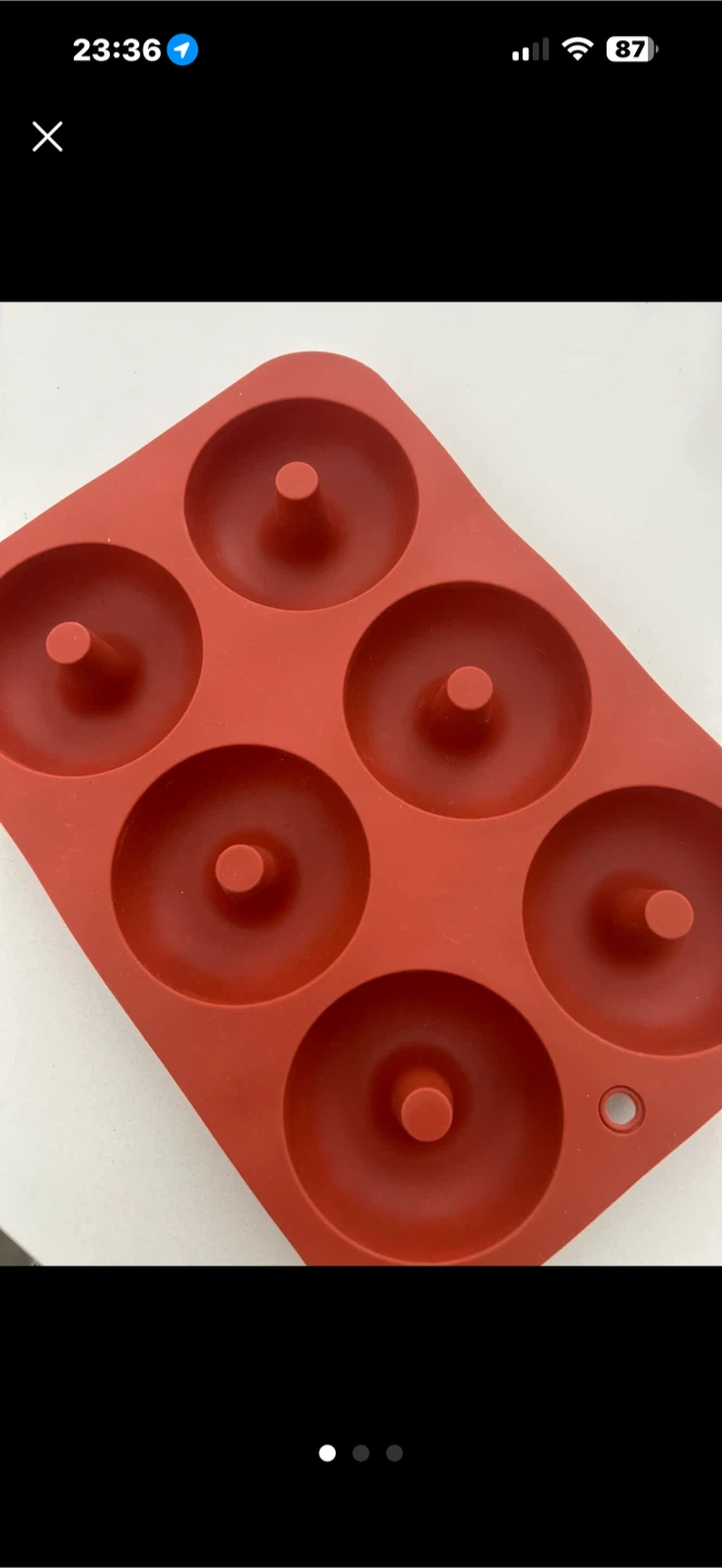 Red Silicone Donut Baking Mold