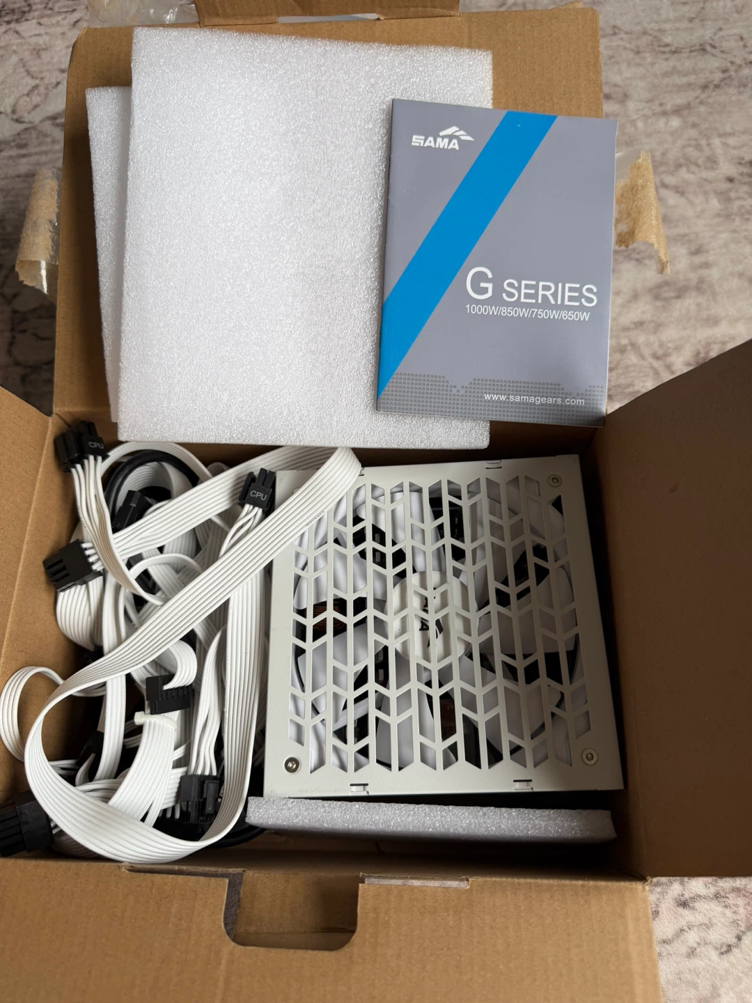 SAMA G750W 80+ Gold Fully Modular Power Supply White - photo 2