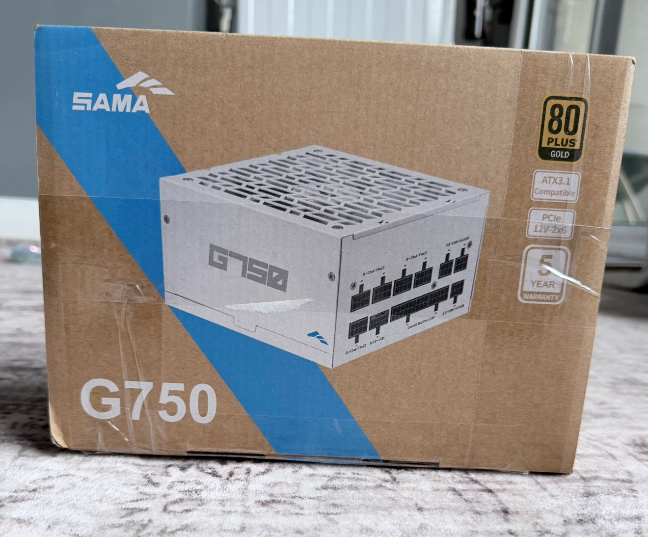 SAMA G750W 80+ Gold Fully Modular Power Supply White - photo 3