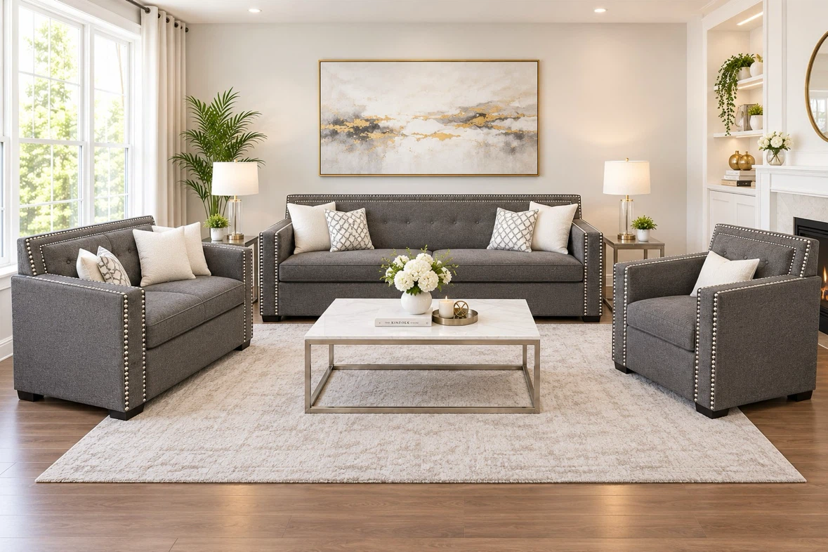 Beautiful 3-Piece Sofa Set – $500
