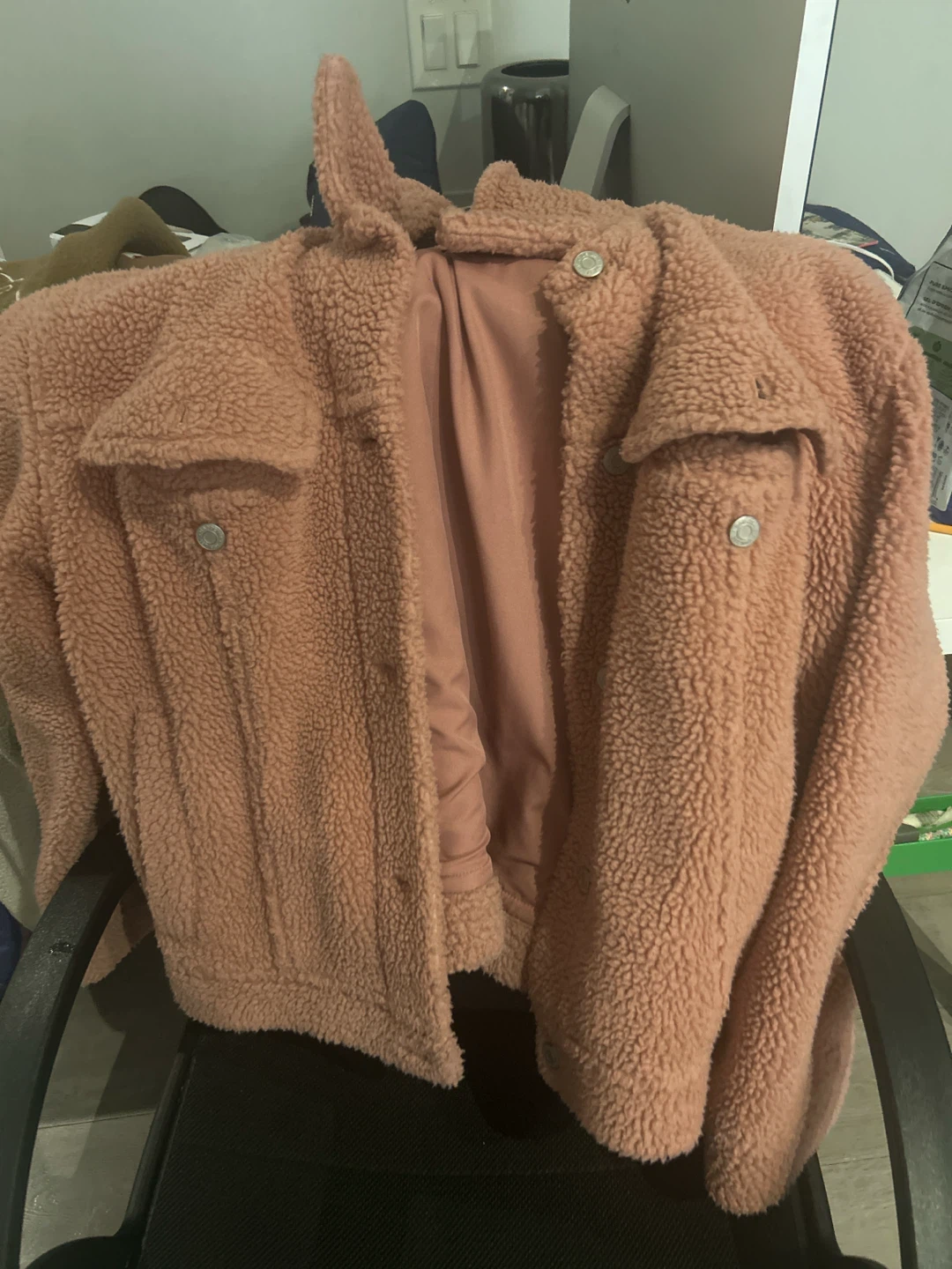 Gap Pink Teddy Sherpa Jacket