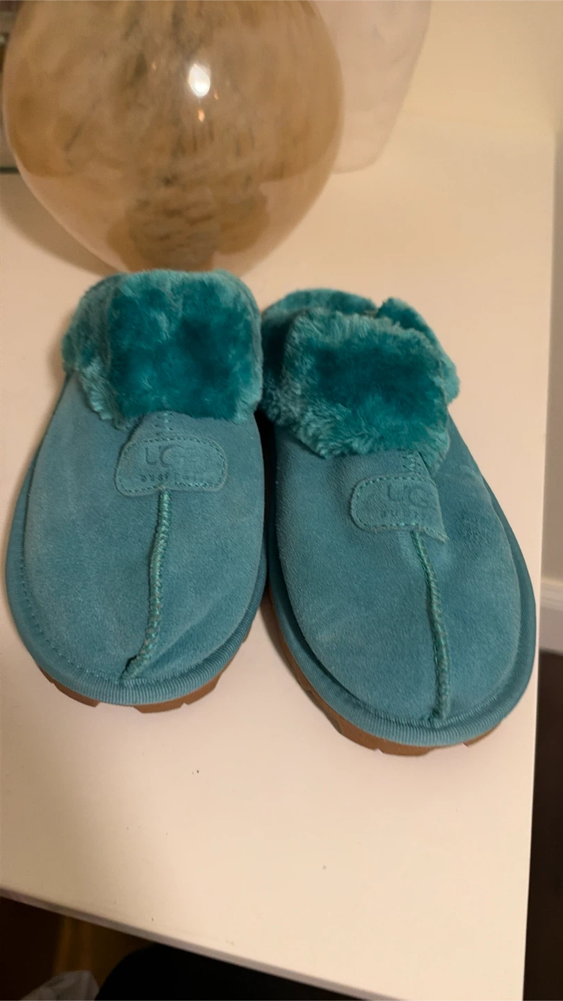 Ugg Australia Teal Suede Slippers