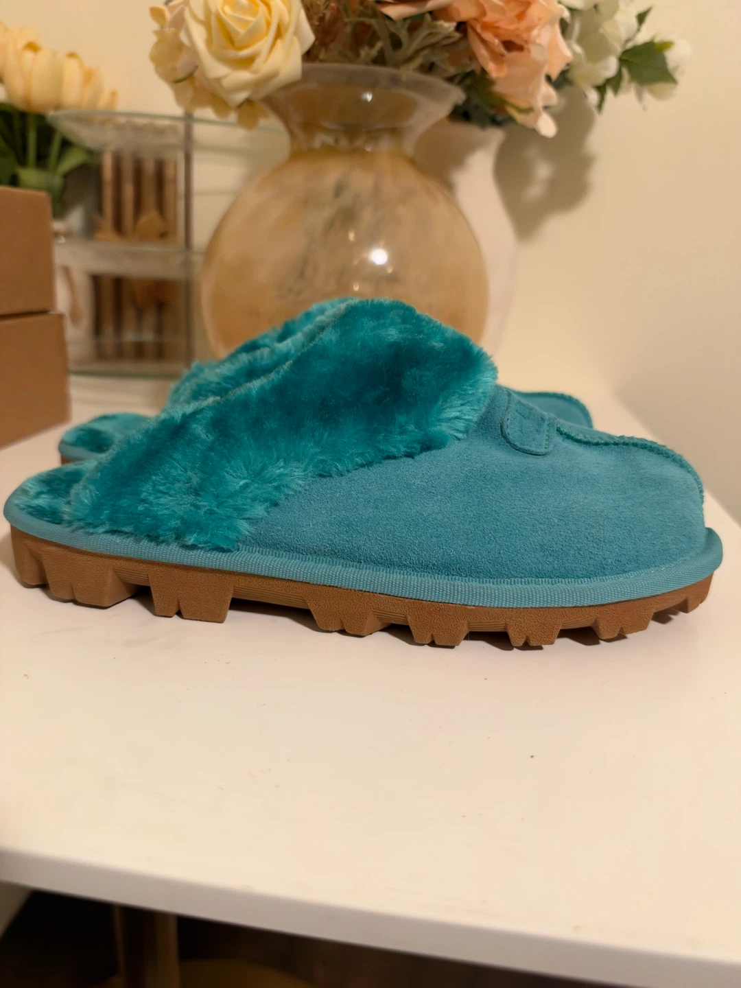 Ugg Australia Teal Suede Slippers - photo 4