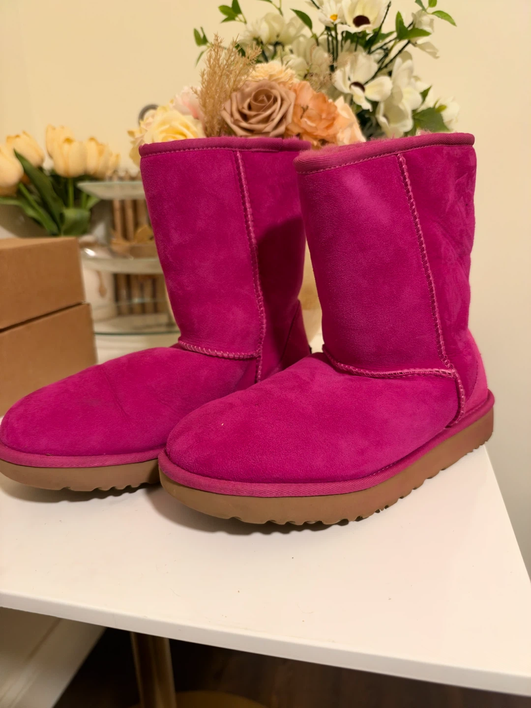 UGG Hot Pink Suede Boots - photo 3