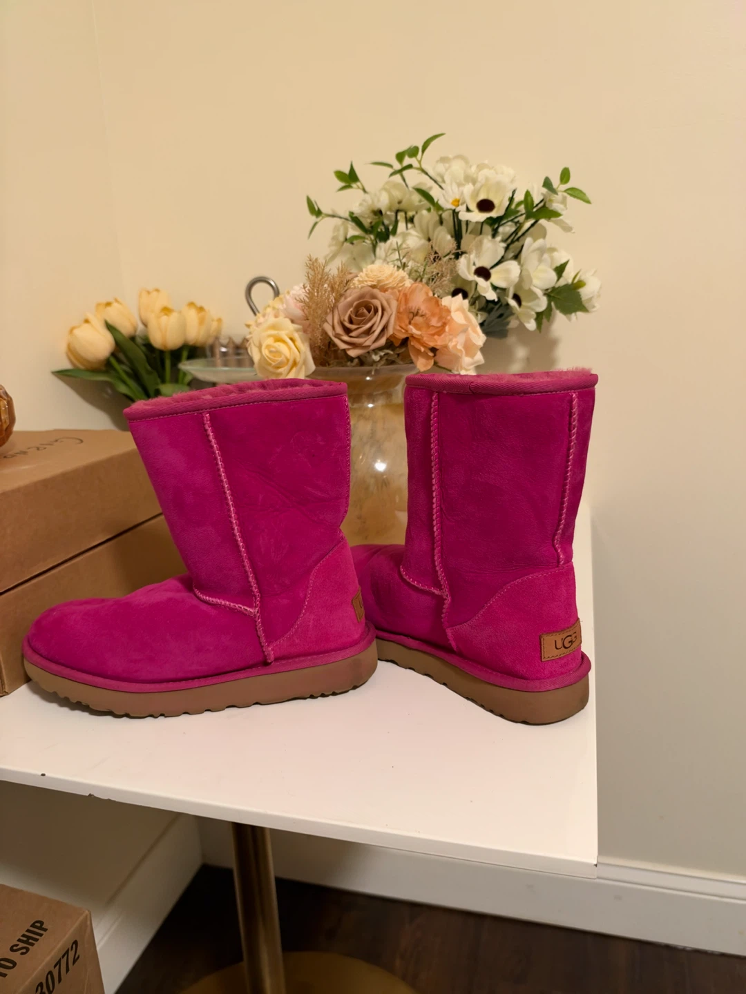 UGG Hot Pink Suede Boots - photo 4