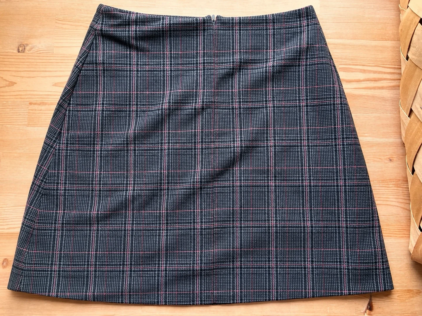 Wilfred Plaid A-Line Mini Skirt in Navy - photo 2
